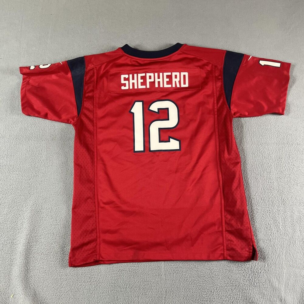 Houston Texans Jersey Boys XL Red Navy NFL Football Nike On Field Shepherd 12 - Picture 10 of 12